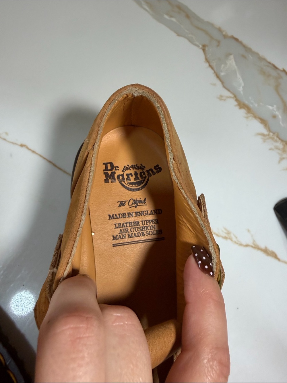 Women’s Vintage Tan Suede Mary Jane T-Strap Flats - Picture 7 of 11